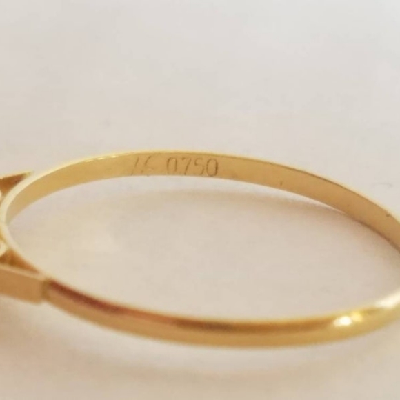 Vintage 18K Pearl Ring - Picture 9 of 10